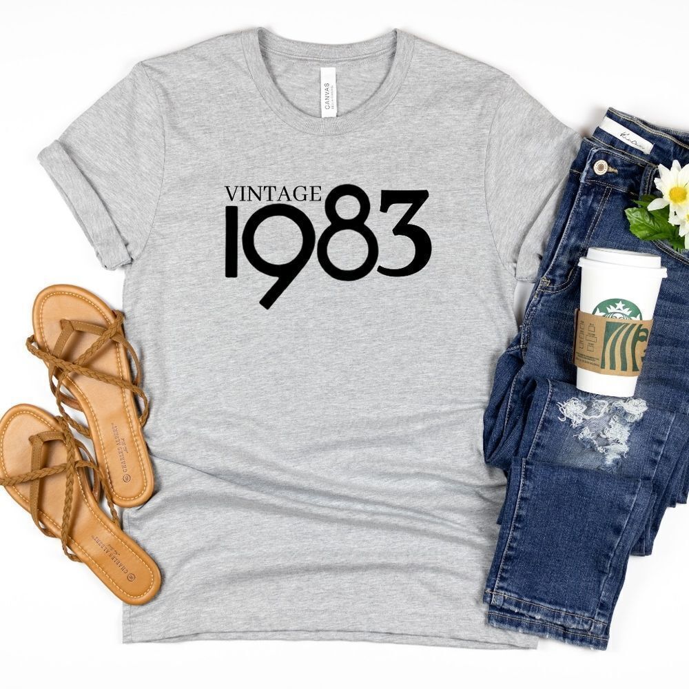 Vintage 1983 Soft Graphic Custom Tee Shirt